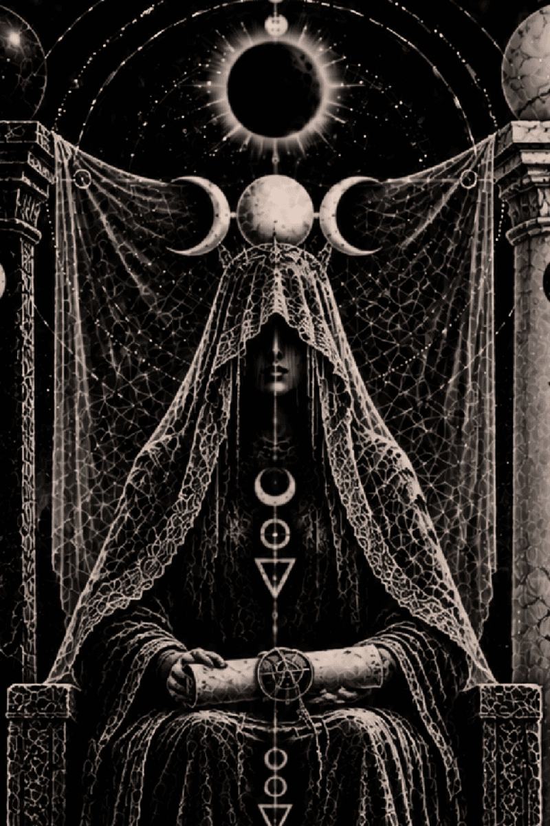 NS-T02 THE HIGH PRIESTESS — T-shirt, detail