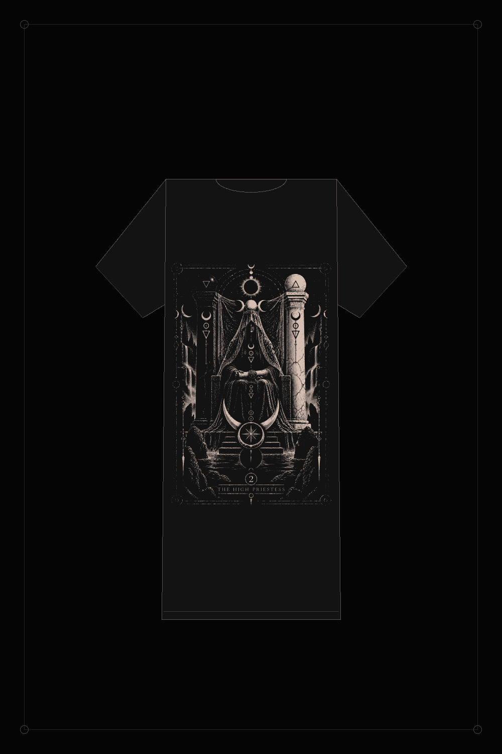 NS-T02 THE HIGH PRIESTESS — T-shirt, back