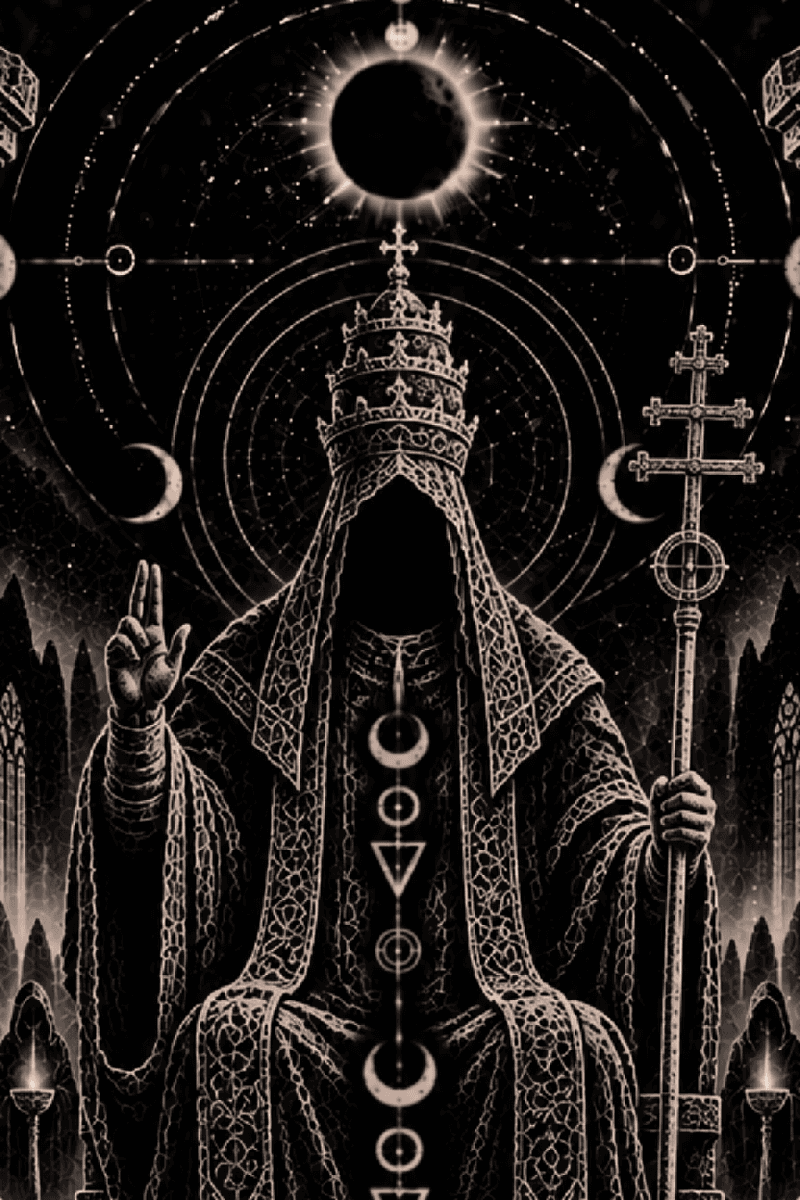 NS-T05 THE HIEROPHANT — T-shirt, detail
