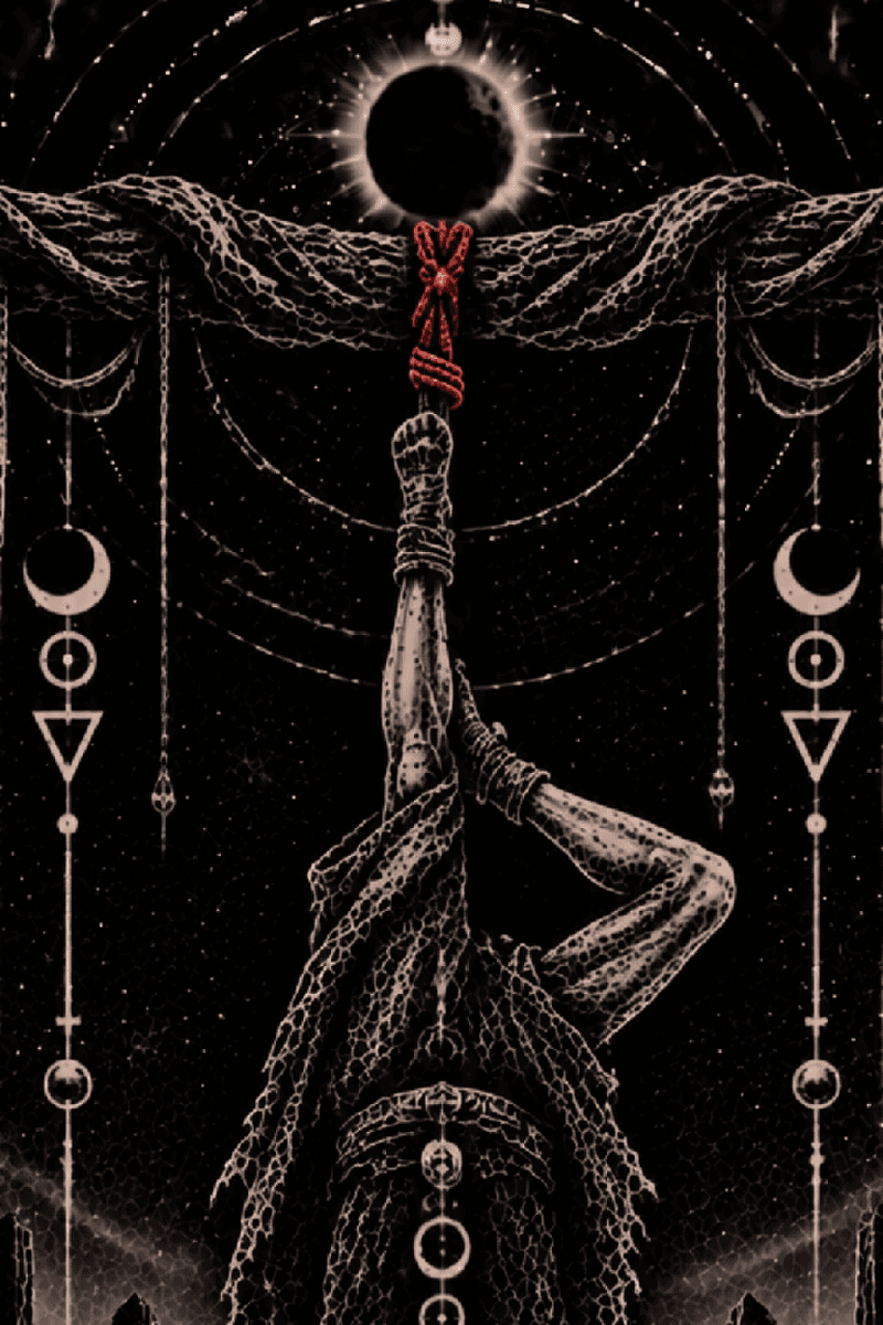 NS-T12 THE HANGED MAN — T-shirt, detail